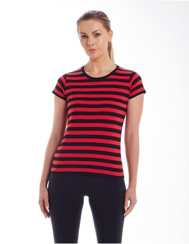 M-M110S-Womens Stripy T